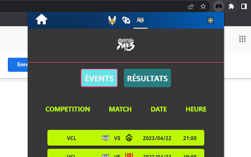 MatchDay  from Chrome web store to be run with OffiDocs Chromium online