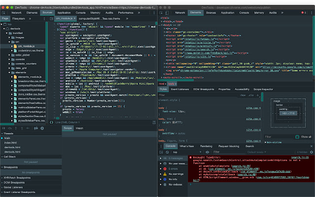 Material DevTools Theme Collection  from Chrome web store to be run with OffiDocs Chromium online
