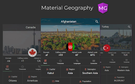 Material Geography  from Chrome web store to be run with OffiDocs Chromium online
