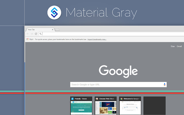Material Gray  from Chrome web store to be run with OffiDocs Chromium online