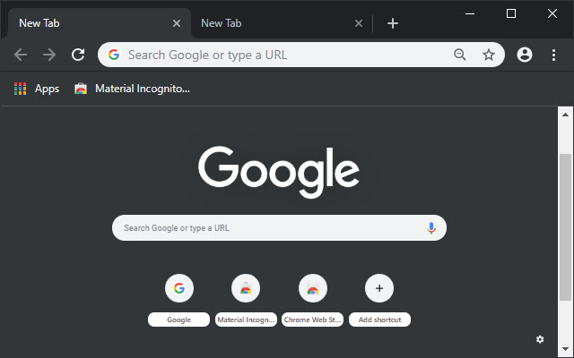 Material Incognito Dark Theme  from Chrome web store to be run with OffiDocs Chromium online