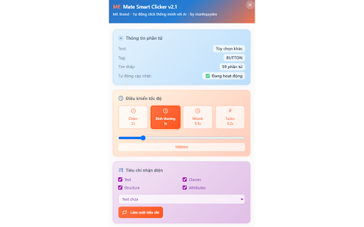Mate Smart Clicker Auto Button Clicker  from Chrome web store to be run with OffiDocs Chromium online