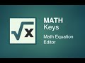 MATH Keys Equation  Formula Editor  from Chrome web store to be run with OffiDocs Chromium online