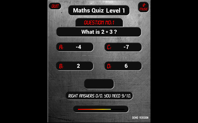 Math / Maths Quiz v2  from Chrome web store to be run with OffiDocs Chromium online
