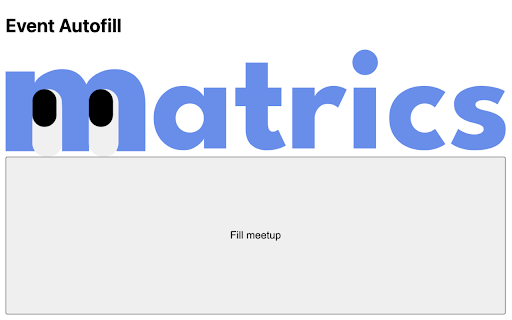 Matrics event manager  from Chrome web store to be run with OffiDocs Chromium online