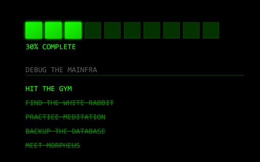Matrix Todo Tab  from Chrome web store to be run with OffiDocs Chromium online