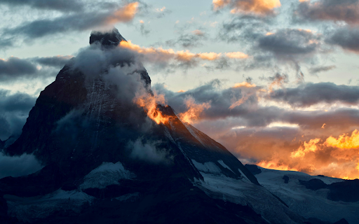 Matterhorn at Sunset  from Chrome web store to be run with OffiDocs Chromium online