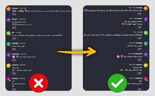 Mattermost RTL  from Chrome web store to be run with OffiDocs Chromium online