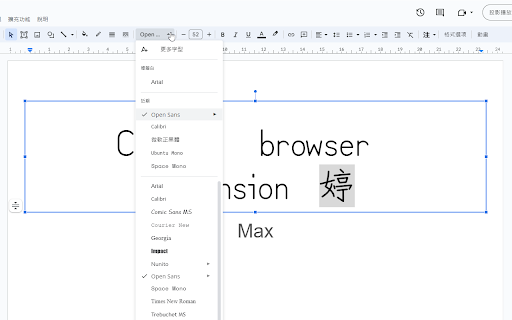 MaxChangeFont  from Chrome web store to be run with OffiDocs Chromium online