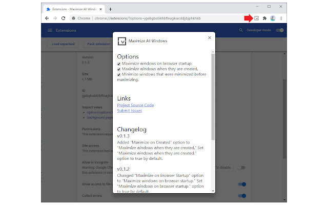 Maximize All Windows  from Chrome web store to be run with OffiDocs Chromium online