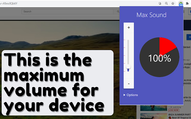 Max Sound  Volume Control Center  from Chrome web store to be run with OffiDocs Chromium online