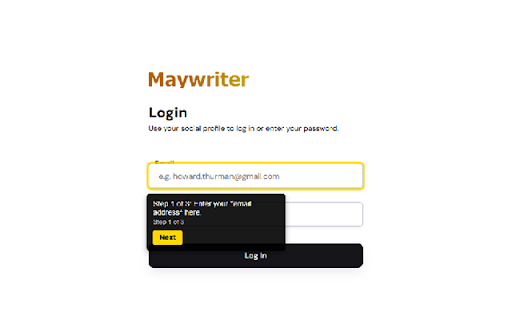 Maywriter Assistant  from Chrome web store to be run with OffiDocs Chromium online