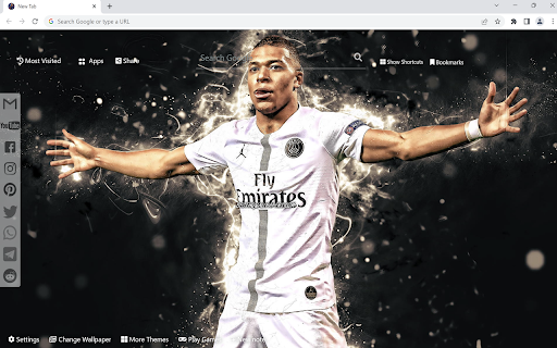 Mbappe Wallpaper New Tab  from Chrome web store to be run with OffiDocs Chromium online