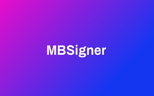 MBSigner  from Chrome web store to be run with OffiDocs Chromium online
