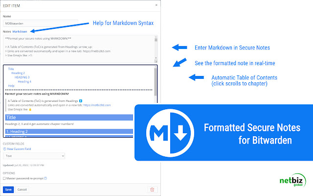 MD  from Chrome web store to be run with OffiDocs Chromium online