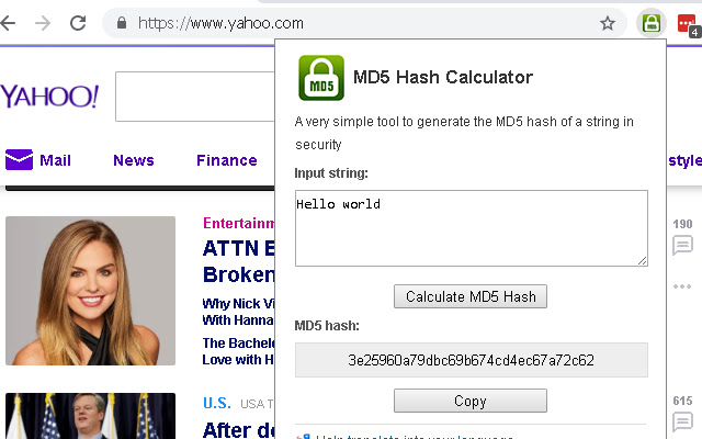 MD5 Hash Calculator  from Chrome web store to be run with OffiDocs Chromium online
