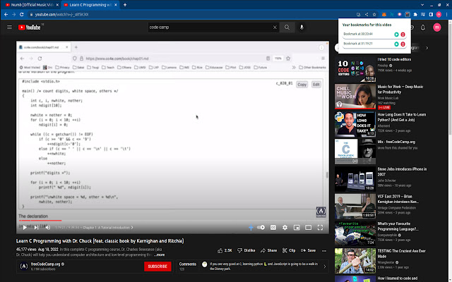 MD YT Bookmarks  from Chrome web store to be run with OffiDocs Chromium online
