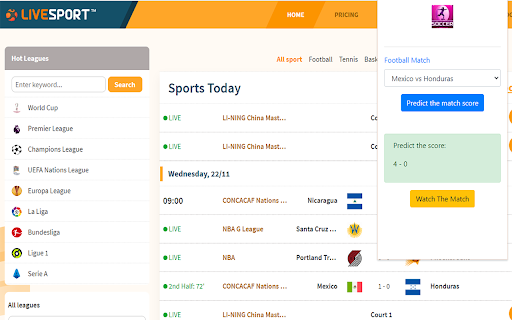 meczyki  from Chrome web store to be run with OffiDocs Chromium online