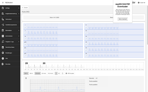 medDV EKG PDF DLoader  from Chrome web store to be run with OffiDocs Chromium online