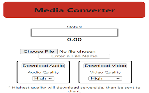 Media Converter  from Chrome web store to be run with OffiDocs Chromium online