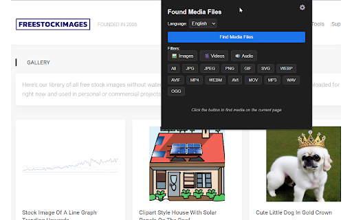 Media Finder  from Chrome web store to be run with OffiDocs Chromium online