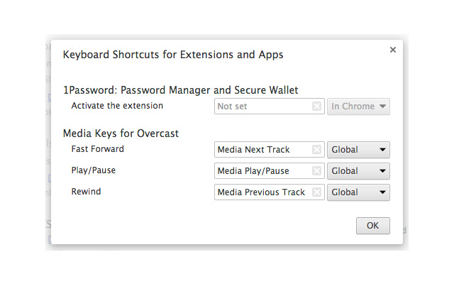 Media Keys  More for Overcast  from Chrome web store to be run with OffiDocs Chromium online