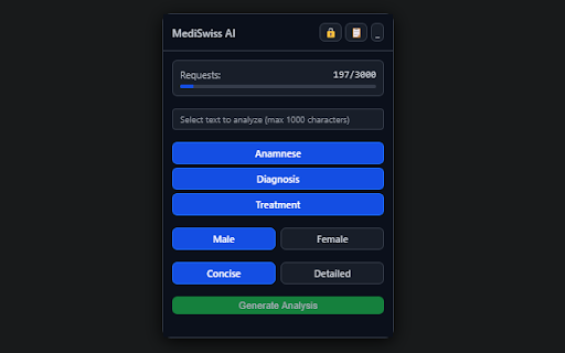 MediSwiss AI  from Chrome web store to be run with OffiDocs Chromium online
