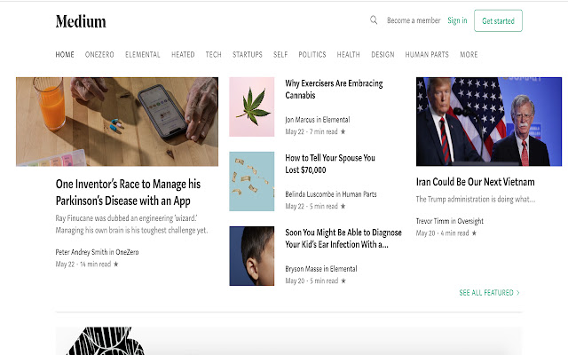 Medium Banner Remover  from Chrome web store to be run with OffiDocs Chromium online