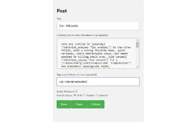 Medium Blog Chrome Extension  from Chrome web store to be run with OffiDocs Chromium online