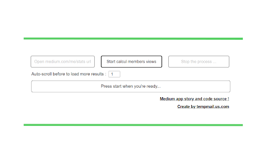 Medium.com Member views in story stats  from Chrome web store to be run with OffiDocs Chromium online