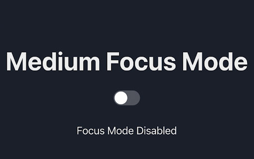 Medium Focus Mode  from Chrome web store to be run with OffiDocs Chromium online