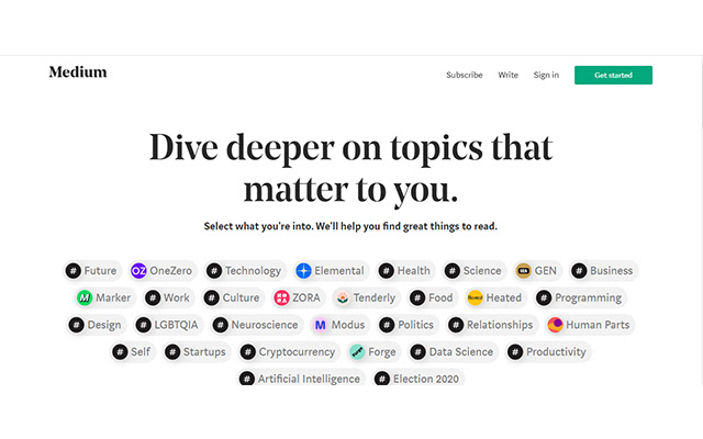 Medium For Free  from Chrome web store to be run with OffiDocs Chromium online