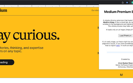 Medium Premium  from Chrome web store to be run with OffiDocs Chromium online