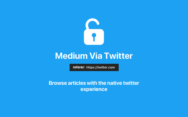 Medium Via Twitter  from Chrome web store to be run with OffiDocs Chromium online