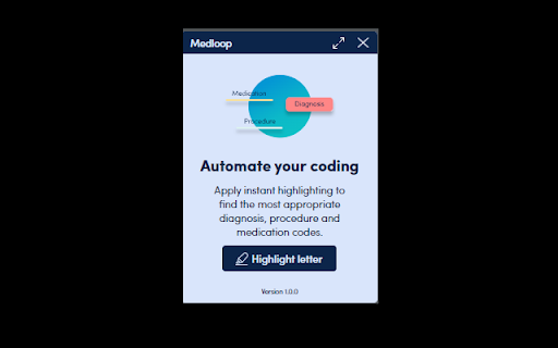 Medloop  from Chrome web store to be run with OffiDocs Chromium online
