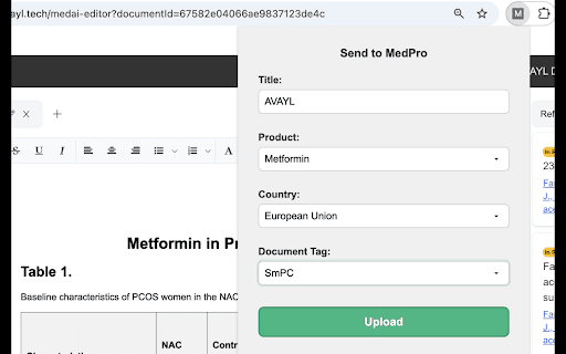 MedPro  from Chrome web store to be run with OffiDocs Chromium online