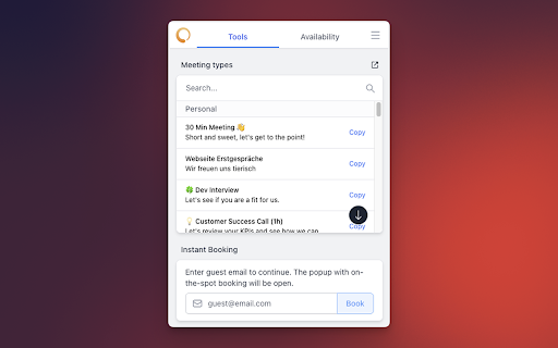meetergo  from Chrome web store to be run with OffiDocs Chromium online