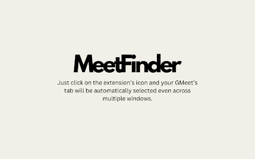 MeetFinder  from Chrome web store to be run with OffiDocs Chromium online
