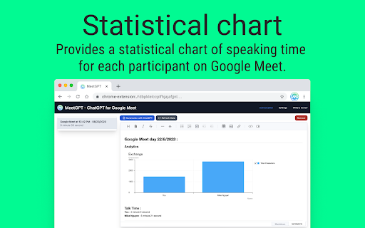 MeetGPT ChatGPT for Google Meet  from Chrome web store to be run with OffiDocs Chromium online
