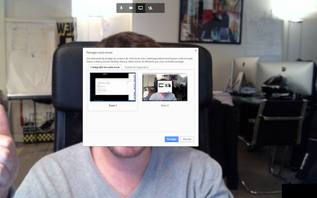 meeting Acweb desktop sharing  from Chrome web store to be run with OffiDocs Chromium online