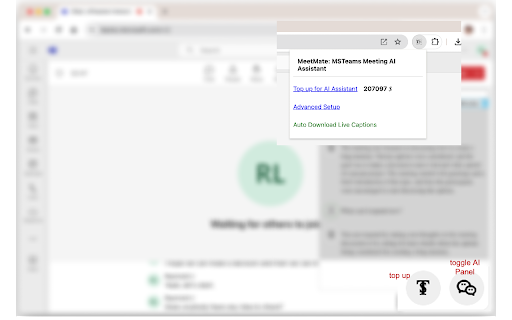 MeetMate: MSTeams Meeting AI Assistant  from Chrome web store to be run with OffiDocs Chromium online