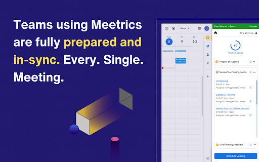 Meetrics: Prepare Excellent Agendas with AI  from Chrome web store to be run with OffiDocs Chromium online