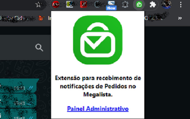 Megalista Notificações de Pedidos  from Chrome web store to be run with OffiDocs Chromium online
