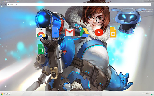 Тема Mei Overwatch Chrome из интернет-магазина Chrome будет работать с OffiDocs Chromium онлайн