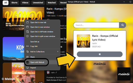 Melodi for Chrome  from Chrome web store to be run with OffiDocs Chromium online