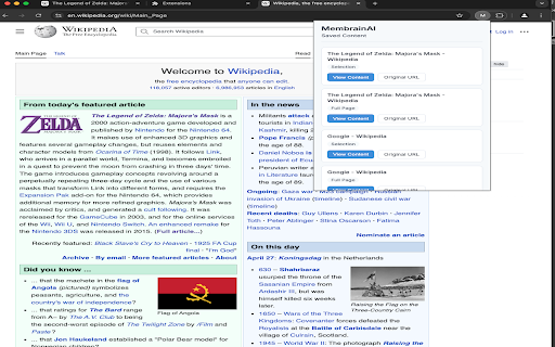 MembrainAI  from Chrome web store to be run with OffiDocs Chromium online