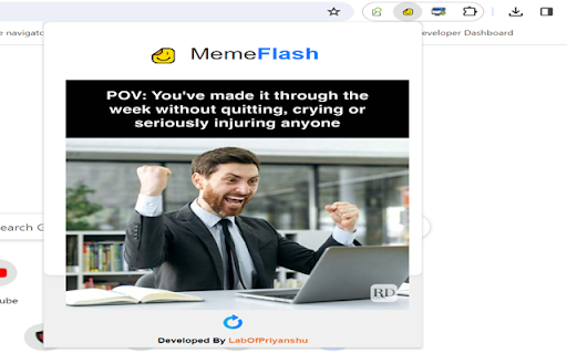 MemeFlash  from Chrome web store to be run with OffiDocs Chromium online