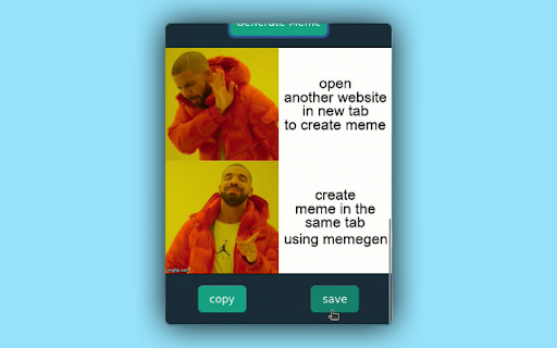 memegen  from Chrome web store to be run with OffiDocs Chromium online