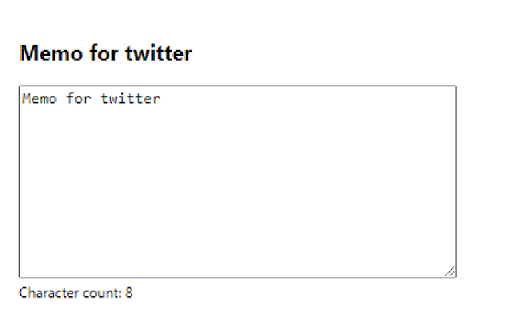 Memo for twitter  from Chrome web store to be run with OffiDocs Chromium online