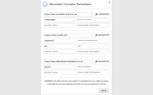 Memorable Information Rememberer  from Chrome web store to be run with OffiDocs Chromium online
